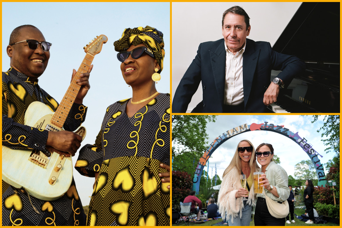 Collage of images of Amadou & Mariam, Jools Jools Holland by Still Moving Media and festival goers by Mikal Ludlow Photography.